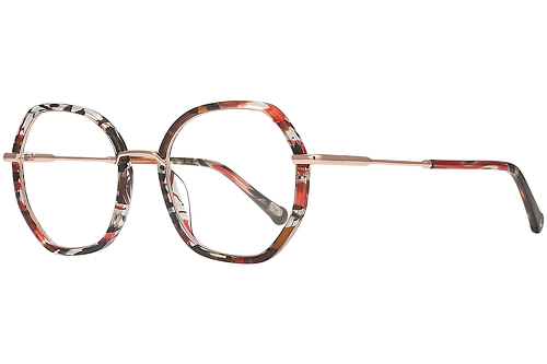 Red, Brown, Black & Crystal Zebra Effect