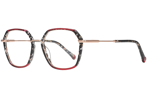 Red & Speckled Black and White