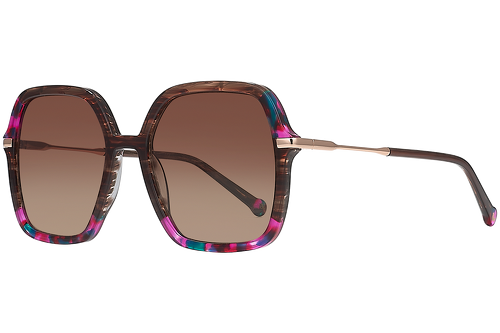 Brown & fuschia