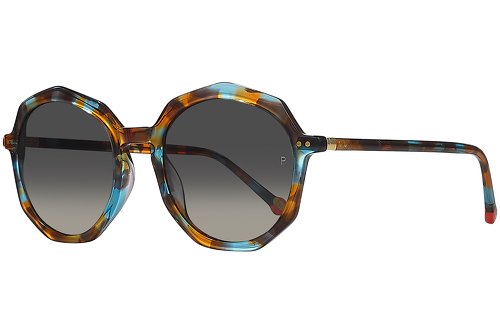 Blue mottled & orange