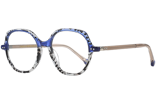 Blue and Marbled Black & White