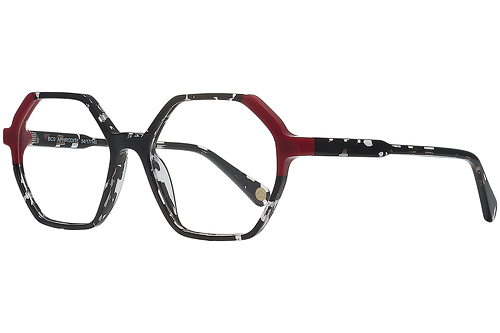 Bordeaux & Speckled Black & White