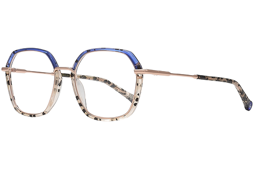 Blue and black & white speckled