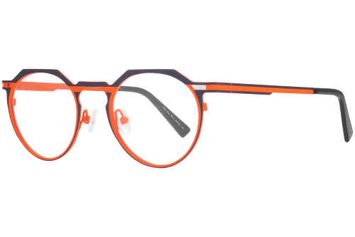 Navy blue & orange